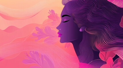 Poster - Bold International Womens Day campaign poster featuring a stylized woman symbol in an artistic illustration. Generative AI