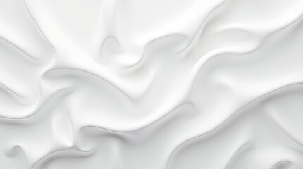 Poster - A white fabric with a wave pattern