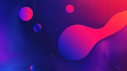 Fototapete - Colorful abstract background featuring vibrant shapes and patterns in shades of purple and pink. Generative AI