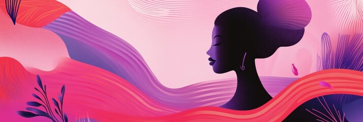 Poster - Bold International Womens Day campaign poster featuring artistic woman symbol in modern design. Generative AI