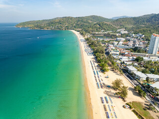 Wall Mural - Amazing beach sea background,Summer vacation sea beach background,Beautiful ocean at Phuket island Thailand