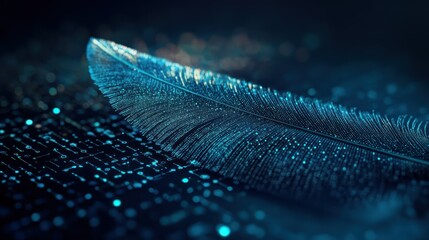 Digital Feather on Circuit Board