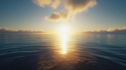 Poster - Sunlight reflecting on a calm ocean surface