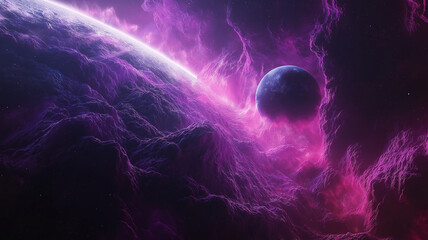 Planet Earth floating in outer space, showcasing civilization and the vibrant blue atmosphere