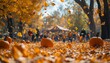 © Luxetify - Autumn leaves, pumpkins, and people; fall festival