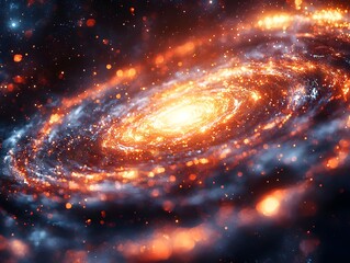 Wall Mural - swirling cosmic wonderland of glowing planets and shimmering stardust galaxy backdrop