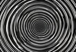 © Supardi - A black and white artwork displaying a spiral optical illusion effect