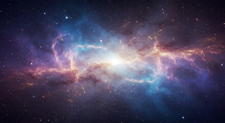 Wall Mural - colorful nebula in deep space with stars and galaxy background