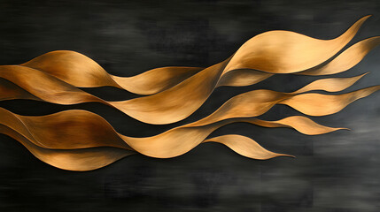 Wall Mural - Colorful painting of a crashing wave with ocean foam on canvas in bright hues of blue and green