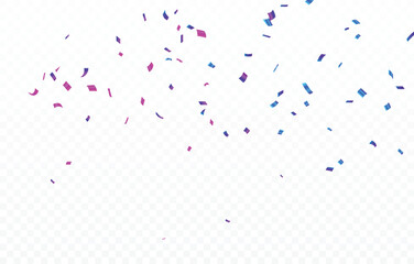 Wall Mural - colorful confetti celebrations design isolated on transparent background