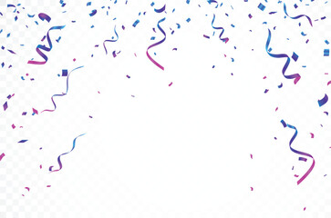 Wall Mural - colorful confetti celebrations design isolated on transparent background
