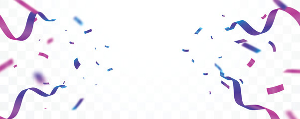 Wall Mural - colorful confetti celebrations design isolated on transparent background