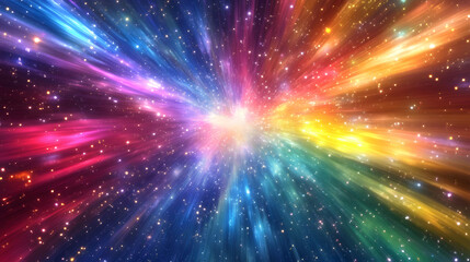 Wall Mural - colorful cosmic space background filled with stars nebulas and vibrant colors in a galactic scene