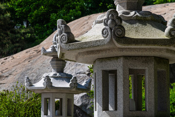 Wall Mural - top of the stone tower in the Buddhist temple 