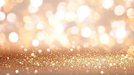 Wall Mural - Sparkling Gold Bokeh Background for Festive Celebrations: New Year, Holidays, Weddings, Easter