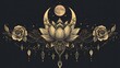 © Fi - Ornate lotus moon floral design