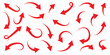 © Top - Black and red curved arrows set with directional icons