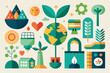 © LaVika - Eco-friendly icons set - sustainability and nature design elements