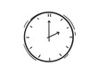 © Zulfitri - Hand drawn outline doodle clock icon, two oclock illustration