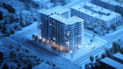 AI system that analyzes architectural blueprints and automatically generates realistic renderings of buildings with accurate lighting and textures