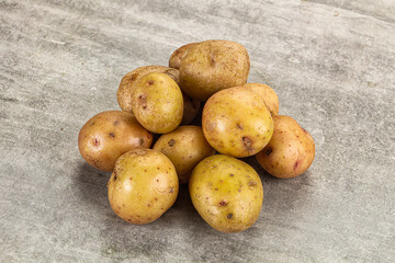 Wall Mural - Raw fresh young baby potato