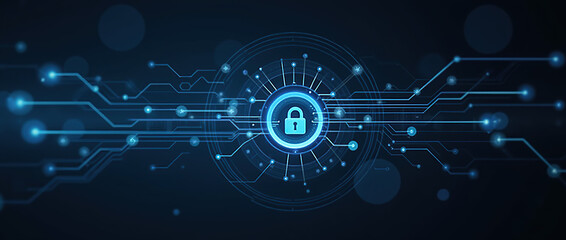 abstract technology background with binary code