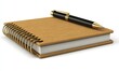 © Maryanto - Blank notepad and pen on white for notes, lists, or journaling