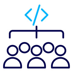 Developers Code Outline Color icon