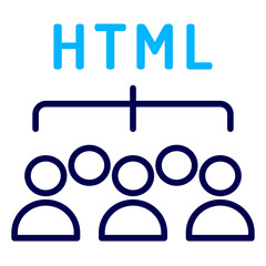 Developers Team Outline Color icon