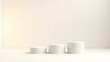 © Best Picks - White product podium stage, Minimal background. podium and white background for product presentation. 3d rendering illustration