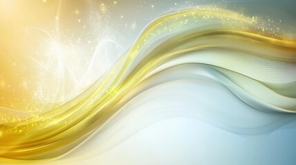 Wall Mural - abstract digital wave background with flowing lines and sparkling light effects
