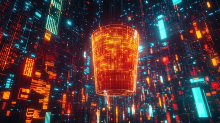 Digital Glass Cyberspace Data Flow