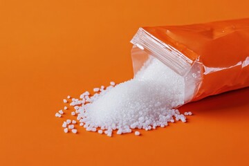 Wall Mural - A Bag of Sugar Pouring Its Contents Onto a Surface