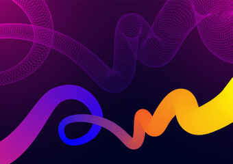 Digital technology Wave background. Wavy colorful rainbow concept. Design for abstract futuristic fluid curve gradient vector technology background.
