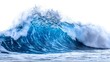 © Mahmulatin - Beautiful blue ocean wave crashing with foamy white water