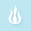 © Nurul - Simple White Fire Icon on Light Blue Background