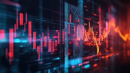 Abstract trading background with a web banner design featuring sleek, futuristic elements.