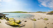 © Westend61 - Scenic view of Bagh A'Deas beach on the Isle of Vatersay, Scotland with clear water and blue sky.