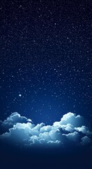 Wall Mural - this stock wallpaper for phones showcases a mystical sky at moonlight with a purple gradient, accomp