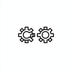 Wall Mural - digital transformation is symbolized by a modern icon set against a white background