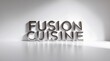 © DavoeAnimation - Fusion cuisine typography design showcased on a plain background