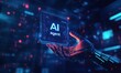 © Vergiliy - AI agent technology showcased in futuristic digital environment with robotic hand