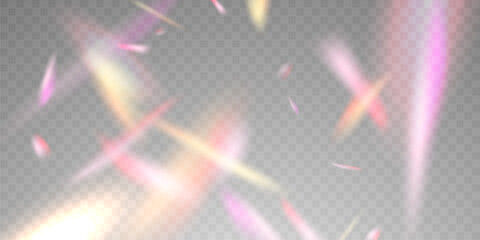 Wall Mural - light effect and zigzag ribbon falling from above on a beam of light, tinsel vector