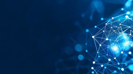 Abstract blue tech concepts are used to represent digital innovation in backgrounds related to business or science
