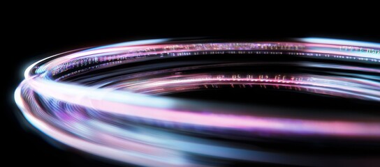 A dynamic 3D hologram, powered by a complex algorithm, is designed to facilitate data analysis and business operations with integrated copy space