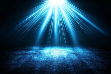 Wall Mural - isolated light beam on a black background in close-up view