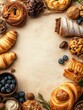 © itchaznong - Cozy atmosphere and decadent pastry display a culinary delight in food photography