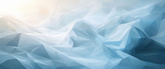 Wall Mural - the background of an abstract illustration features a low poly triangular plexus undergoing motion t