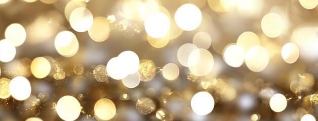 Wall Mural - the background is an abstract gold color with champagne bokeh and shine