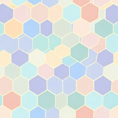 Wall Mural - pastel hexagon mosaic: a dreamy abstract background